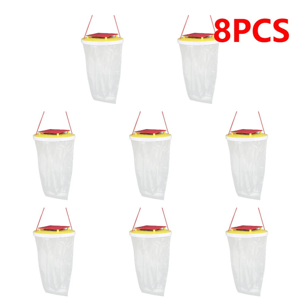 1-10PCS Fly Trap Hanging Fly Catcher Non-toxic Fly Lure Bag Pest Trap With Bait Insect Bug Killer Garden Hanging Flycatcher