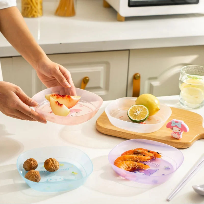 Hello Kitty Kuromi Bone-Shaped Plates and Utensils  Home-Use Dried Fruit Platter  Fruit Platter  Plastic Side Plates