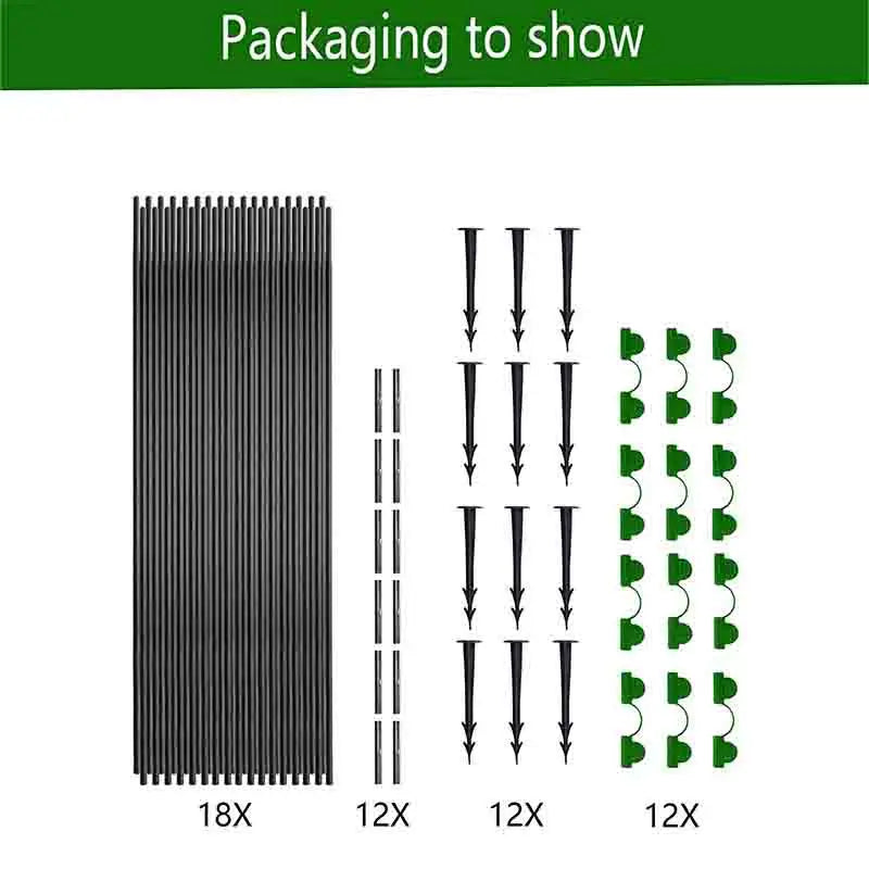 30Pcs Garden Hoops for Netting Tunnel, Garden Hoops Greenhouse Frame Flexible Tunnel Arch Crop Protection Hoops for Raised Beds