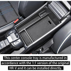 Center Console Organizer Tray Compatible with Honda HR-V 2023 2024 2025 HRV Accessories, ABS Console Organizer Armrest Storage B