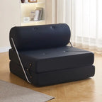Wuli House Lazy Sofa Small Unit Single Sofa Living Room Tofu Block Cream Wind Folding Three Purpose Sofa Bed Home 2024 New Sales