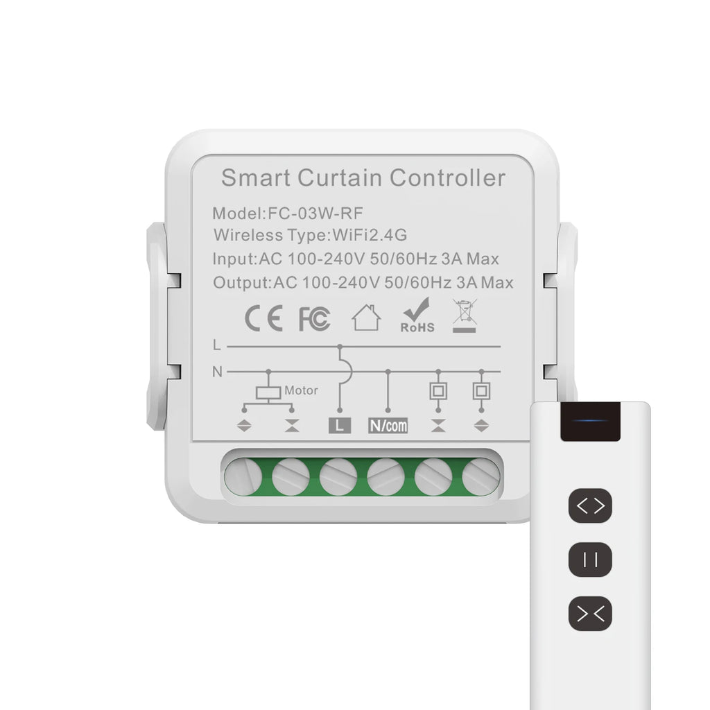 Tuya WiFi ZigBee3.0 Smart Curtain Module Electric Motor Smart Curtain Switch Blinds Roller Shutter  Works with Google Alexa Home