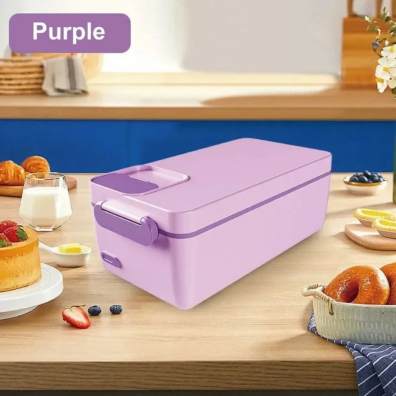 1L Portable USB Electric Lunch Box Rechargeable Heated Unplugged Rice Cooker Office Lunch Box Camping Heated Insulated Lunch Box