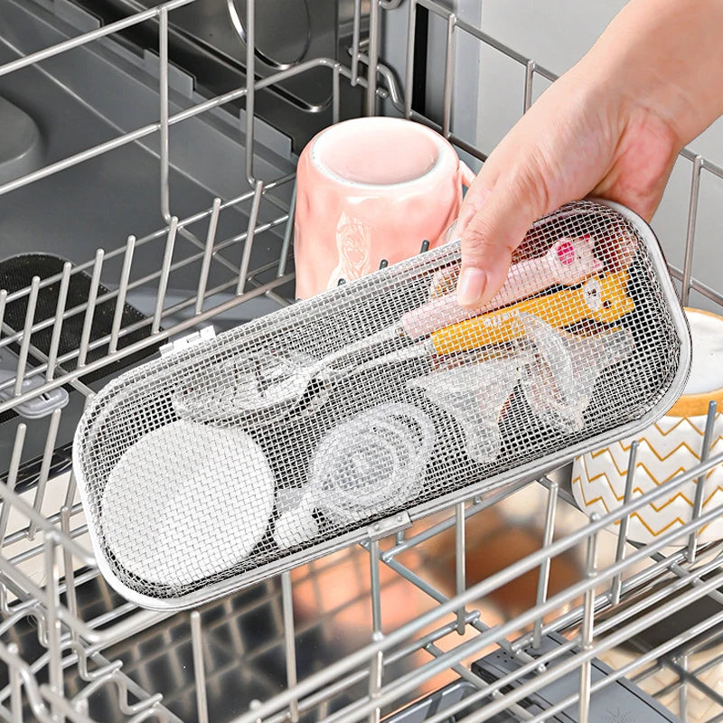 304 stainless steel utensil basket, kitchen dishwasher usable, drain basket, spoon, chopstick storage basket