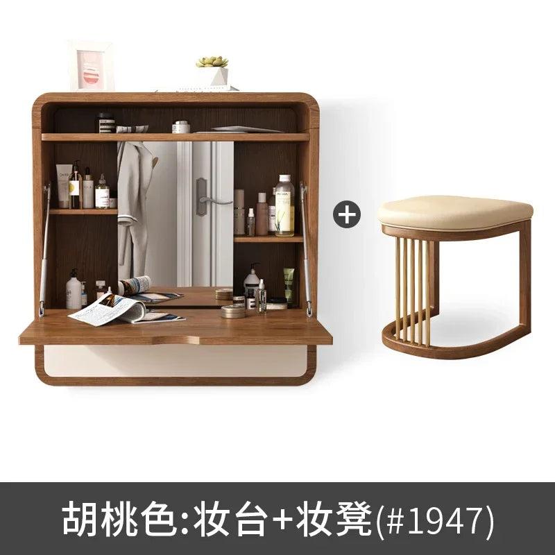 Wall-Mounted Dresser Modern Minimalist Makeup Table Small Apartment Bedroom Internet Celebrity Ins Mini Dresser