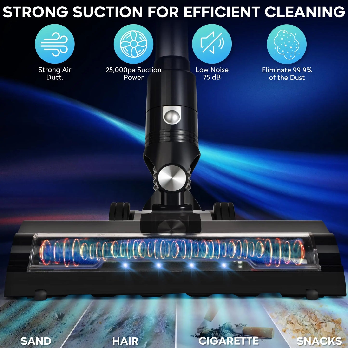 Bison Edge Cordless Vacuum Cleaner 6-in-1 Bendable 35kPA With Brushless Motor Home Car Portable Carpet Machine Vacuum Cleaner