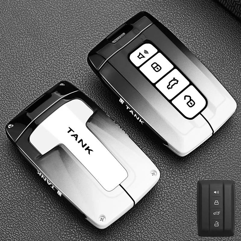 Zinc Alloy Car Key Case for Great Wall GWM WEY TANK 300 500 Tank300 Tank500 Remote Cover Bag Shell Keychain Holder Accessories