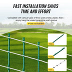 VEVOR Electric Fence Wire Portable Polywire 6 Stainless Steel Strands for Reliable Conductivity and UV Fence Rope Line for Horse