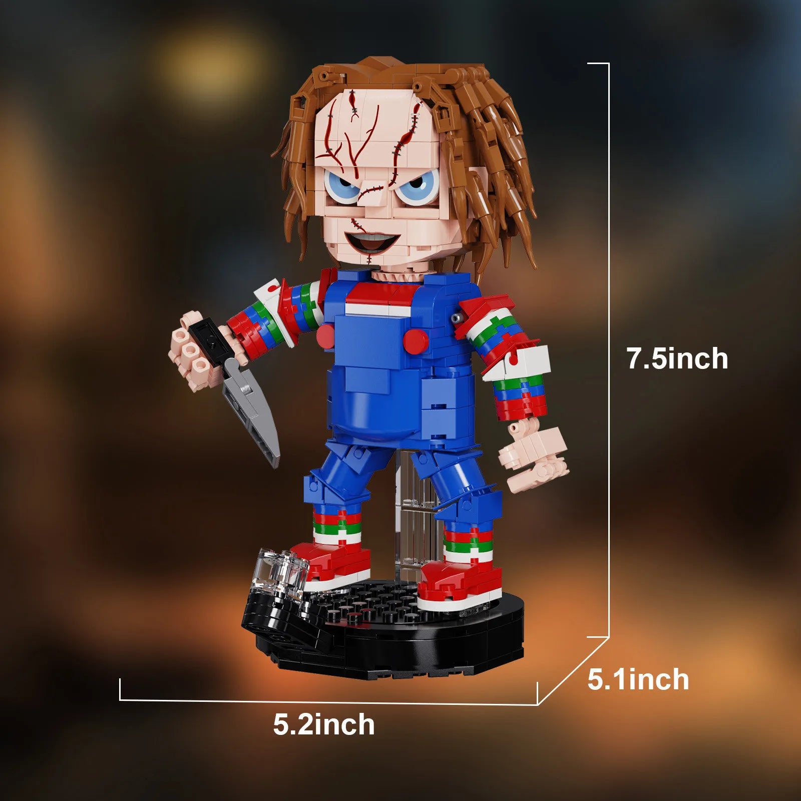 GSBAN Horror Movie Child's Play For Chuckyed Classic Killer Doll Model Building Blocks Toys for Children Kids Halloween Gifts