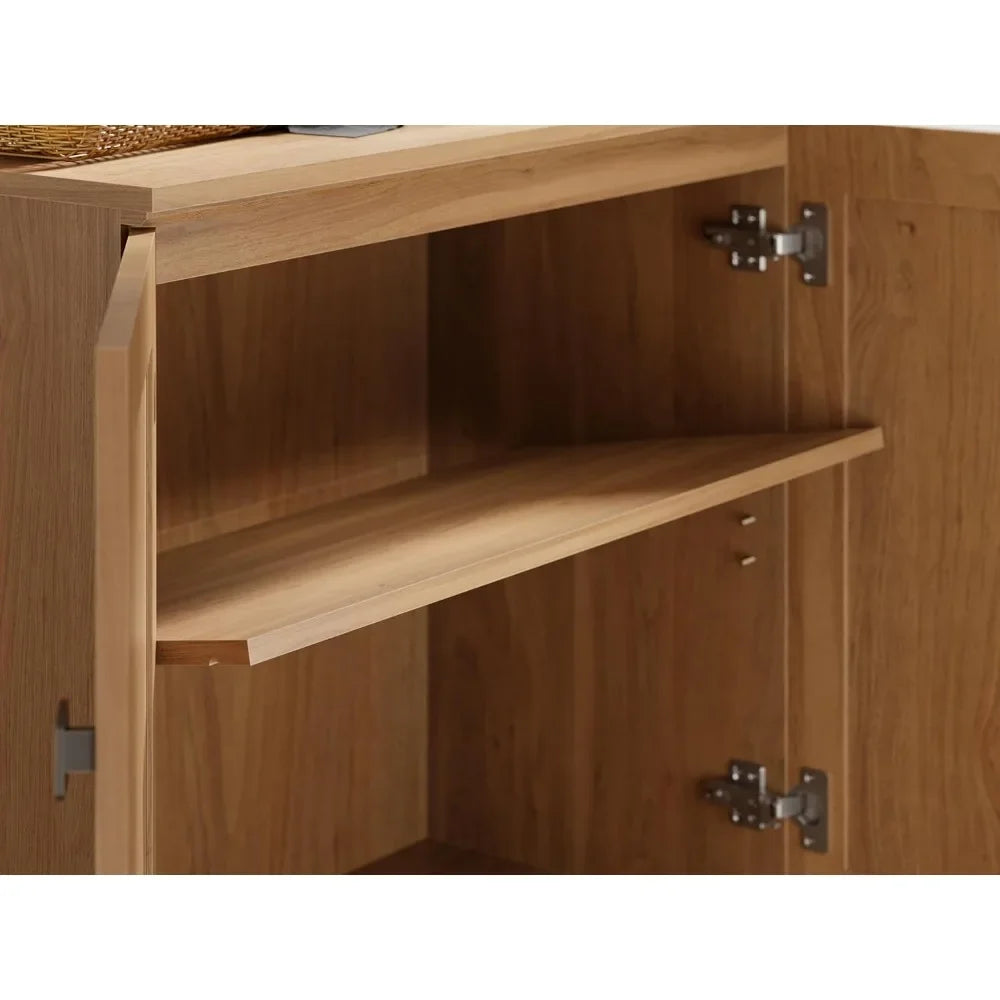 Buffet Sideboard Cabinet Farmhouse Modern 3 in1 Storage Cabinet with Adjustable Shelves for Kitchen, Coffee Bar, Living Room