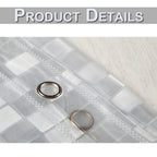 3D Transparent Shower Curtains PVC Bathroom Curtains with Hooks Waterproof Clear Bath Curtains for Bathroom Shower Curtain