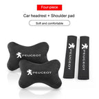 Car Seat Head Neck Rest Cushion Headrest Pillow Pad For Peugeot 408 4008 308 3008 Rifter 5008 508 2008 208 301 RCZ 407 Accessory