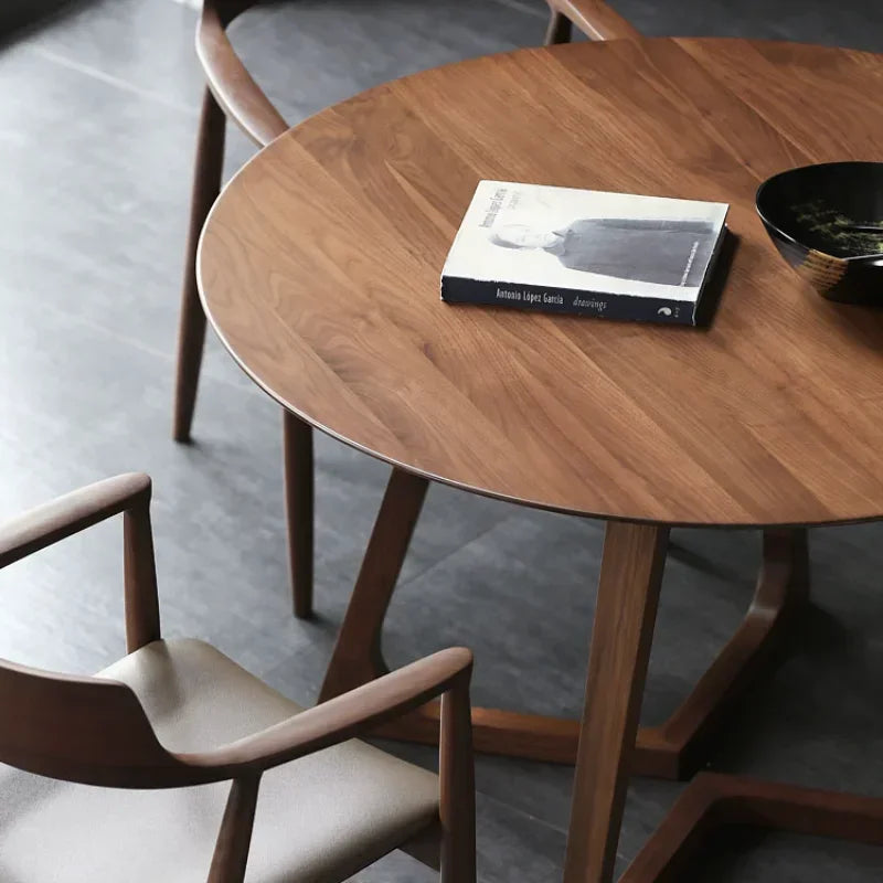 Nordic Round Table Solid Wood Table Family Small  Living Room Simple Modern Dining Table Furniture Dining Round muebles