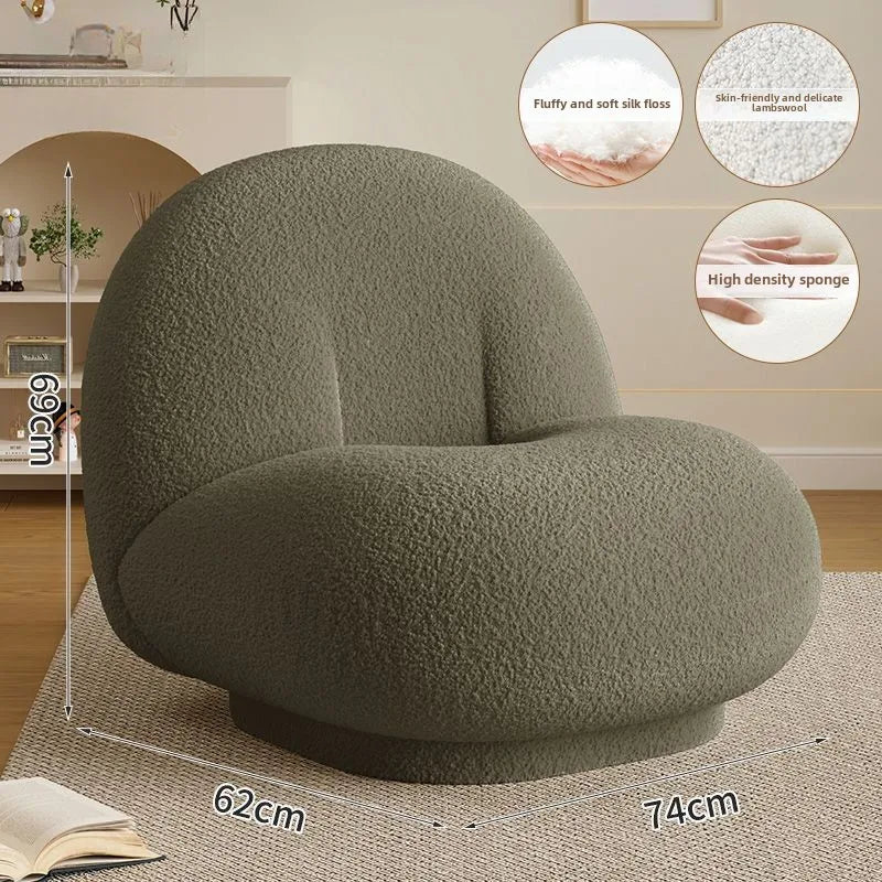 High Quality Lazy Sofa Lamb Fleece Fabric Soft and Delicate Breathable and Not Stuffy  Cloud Lazy Sofa for Multiple Scenarios