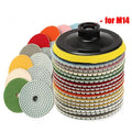 16pcs 4 inch 100mm Diamond Polishing Pads Kit Wet/Dry for Granite Stone Concrete Marble Polishing Use Grinding Discs Set