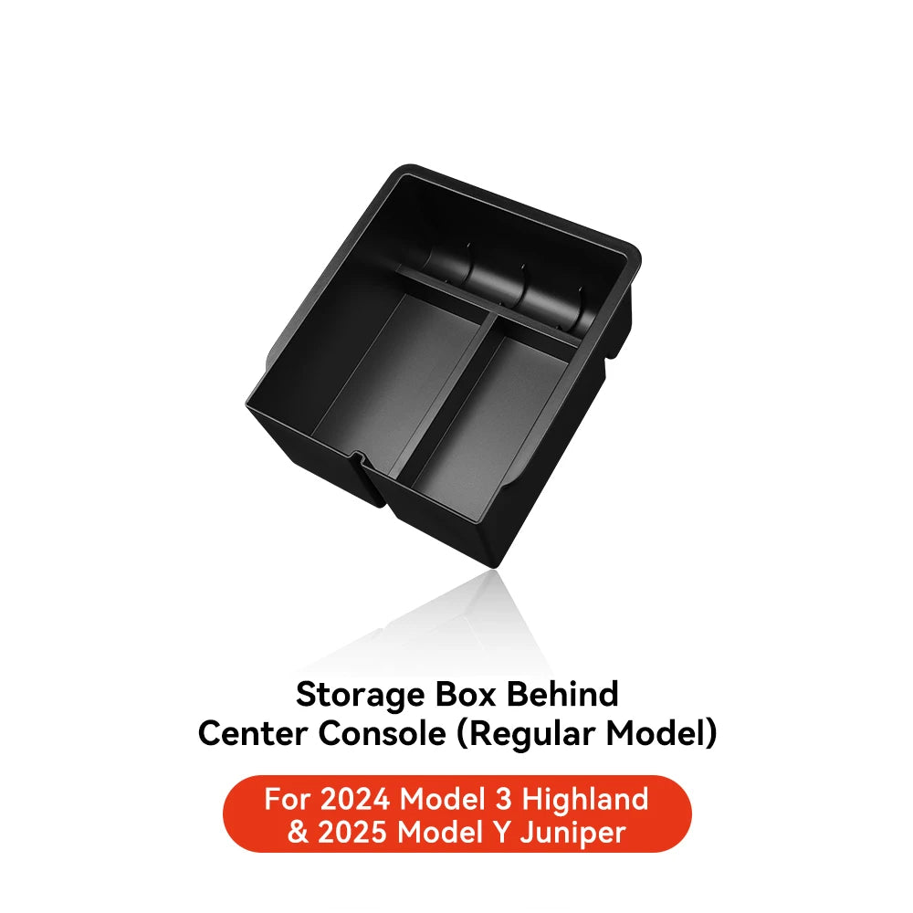 YZ For Tesla Model 3 Highland 2024 Model Y Juniper 2025 Storage Box Center Armrest Hidden Box Cup Holder Organizer Accessories