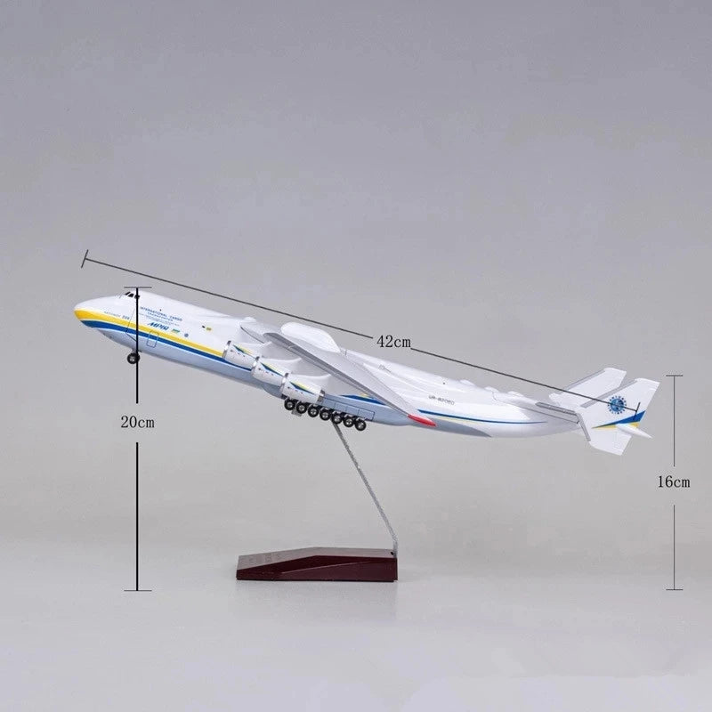 An-225 Antonov 1:200 Airplane Model Transport Scale Ukraine Painted Mriya Strategic Cargo Aircraft Diecast Model for Collection