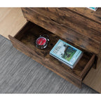 5 Drawer Bedroom Chest Dresser Brown Distressed Wood Cabinet