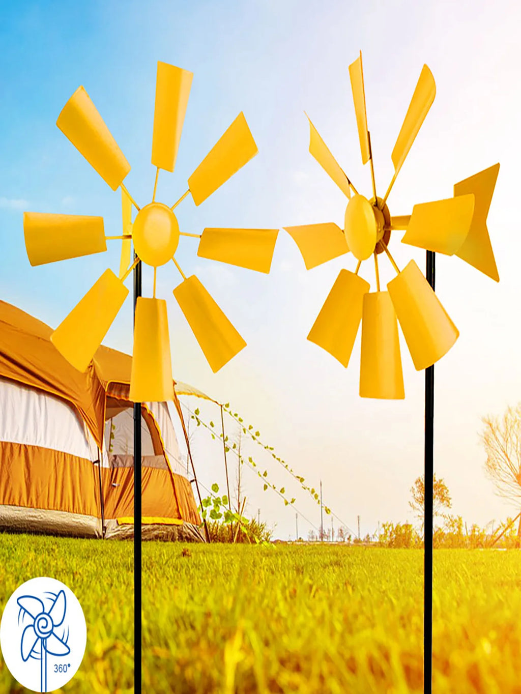 1PCS Creative Metal Rotating Windmill Outdoor Decoration Wrought Iron Windmill Pastoral Decoration Garden Courtyard Arrangement