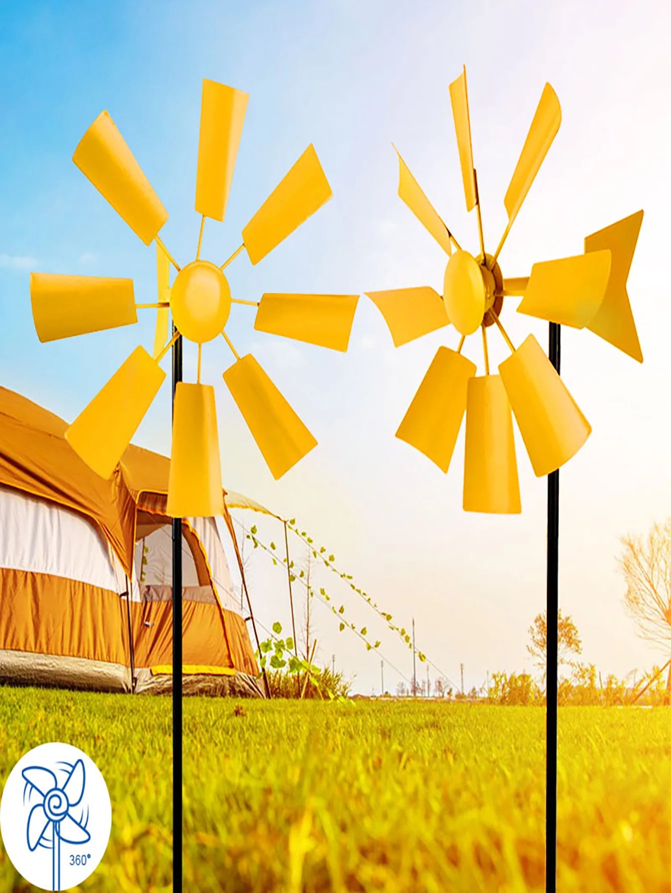 1PCS Creative Metal Rotating Windmill Outdoor Decoration Wrought Iron Windmill Pastoral Decoration Garden Courtyard Arrangement