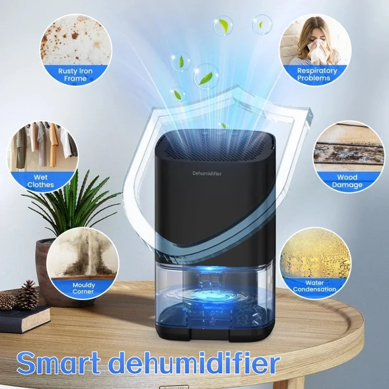 Smart Air Purifier Portable Dehumidifier Home Office and RV Eliminate