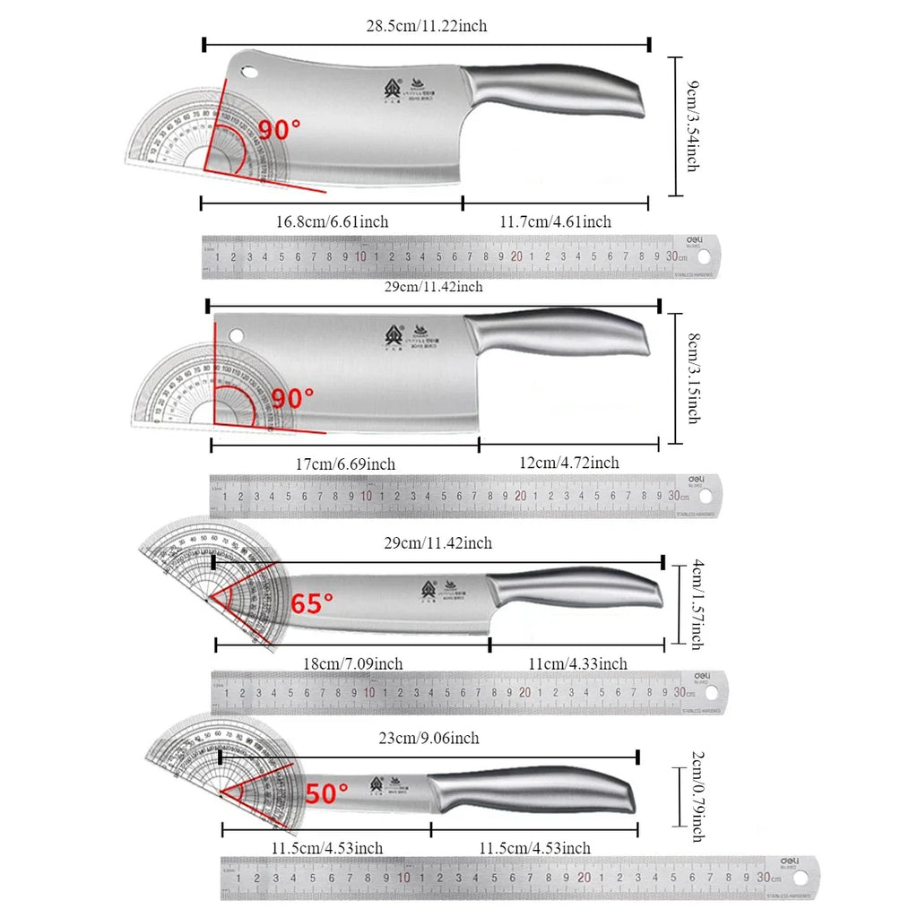 All steel knife set kitchen home professional chef knife knife with spatula spoon cooking tool combination, kitchen accessories