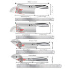 All steel knife set kitchen home professional chef knife knife with spatula spoon cooking tool combination, kitchen accessories