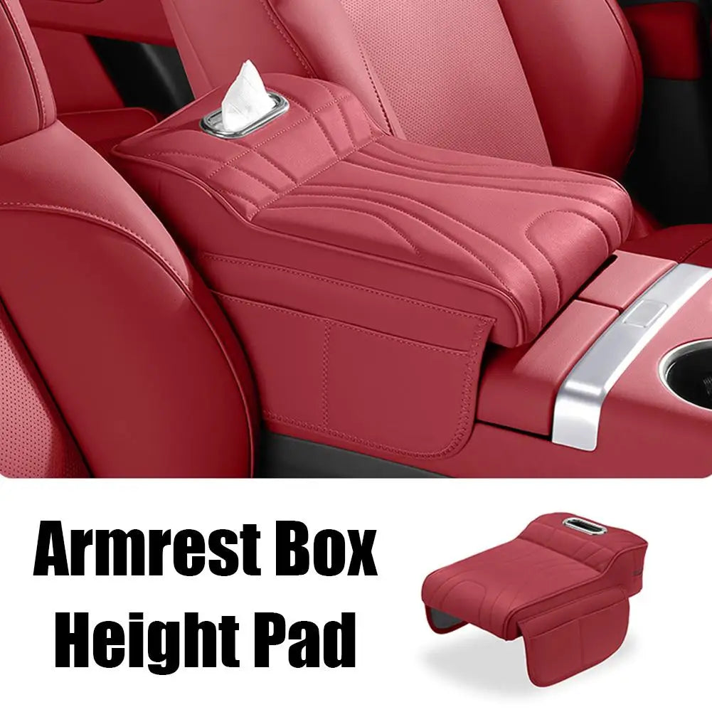 For Haval H9 2rd 2024 2025 Car Armrest Box Height Increase Pad Car Armrest Box Storage Bag Car Leather Protective Cover