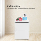 Bedside Table with 2 Drawers Modern Night Stand Table for Home Bedroom Living Room