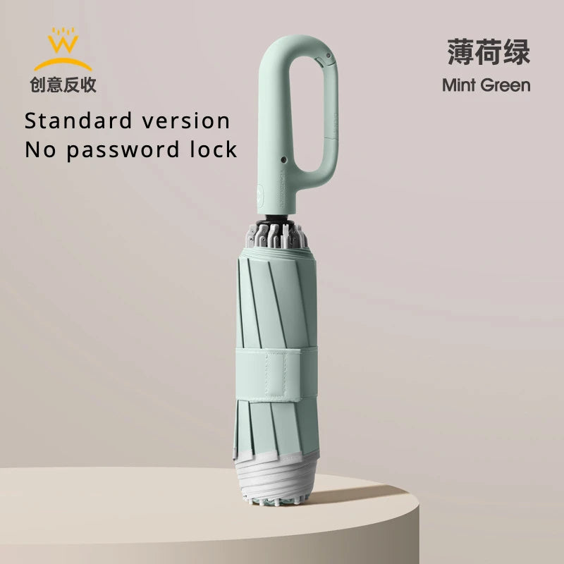 Fully Automatic Folding Password Lock Buckle Umbrella, Windproof, Enlarged Thick,Car Reverse Wind Resistant Umbrella Men Women