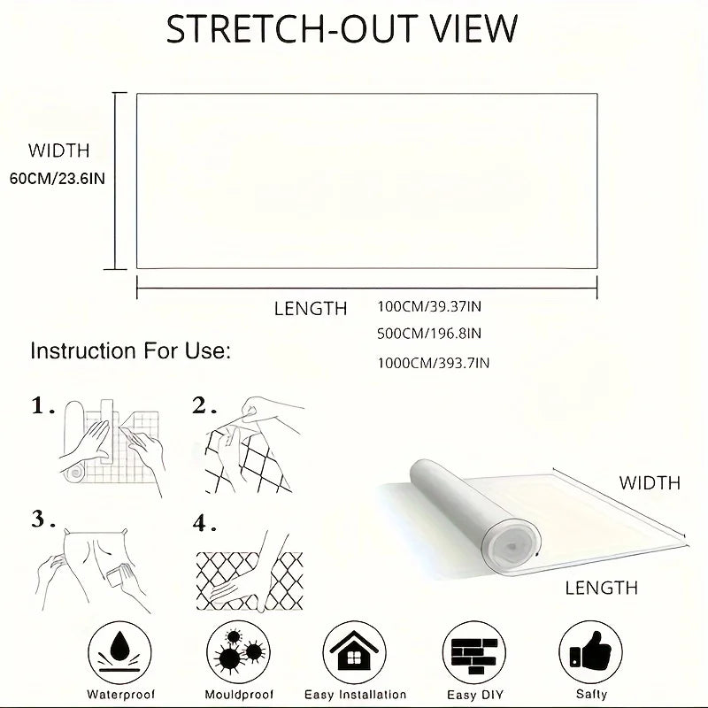 Kitchen Oil Proof Stickers High Temperature Resistant Aluminum Foil Oil-Absorbing Paper Refurbished Wall Stickers Self-Adhesive