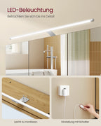 VASAGLE Mirror Cabinet Bathroom with Lighting Cable