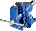 6" Heavy Duty Bench Vise, Double Swivel Rotating Vise Head/Body Rotates 360°,Pipe Vise Bench Vices 30Kn Clamping Force
