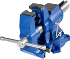 6" Heavy Duty Bench Vise, Double Swivel Rotating Vise Head/Body Rotates 360°,Pipe Vise Bench Vices 30Kn Clamping Force