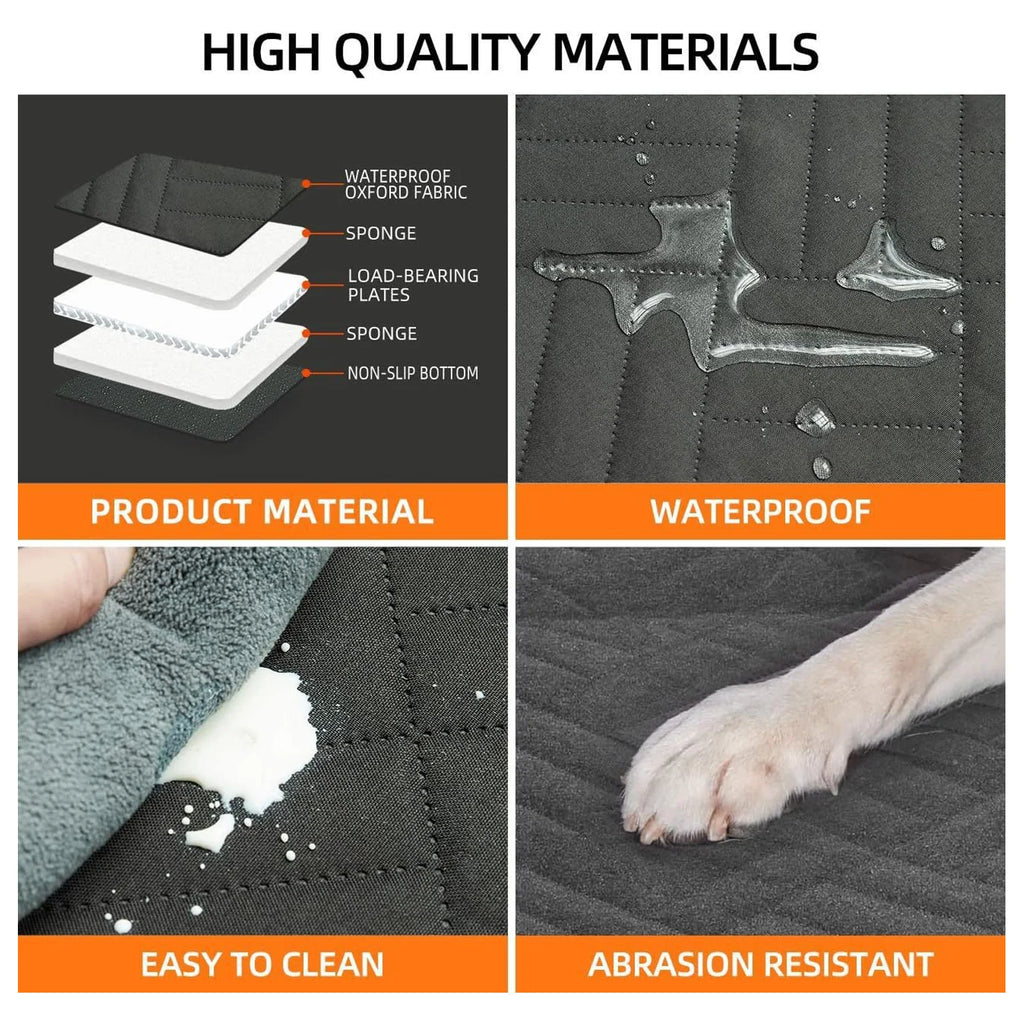 Pet Car Seat Protector Anti Slip Waterproofing Dog Car Seat Cover 600D Oxford Cloth Reinforced Stitching with Straps for Travel
