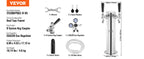 VEVOR Kegerator Tower Kit Single Tap Beer Conversion Kit Stainless Steel Keg Beer Tower Dispenser Dual Gauge W21.8 Regulator