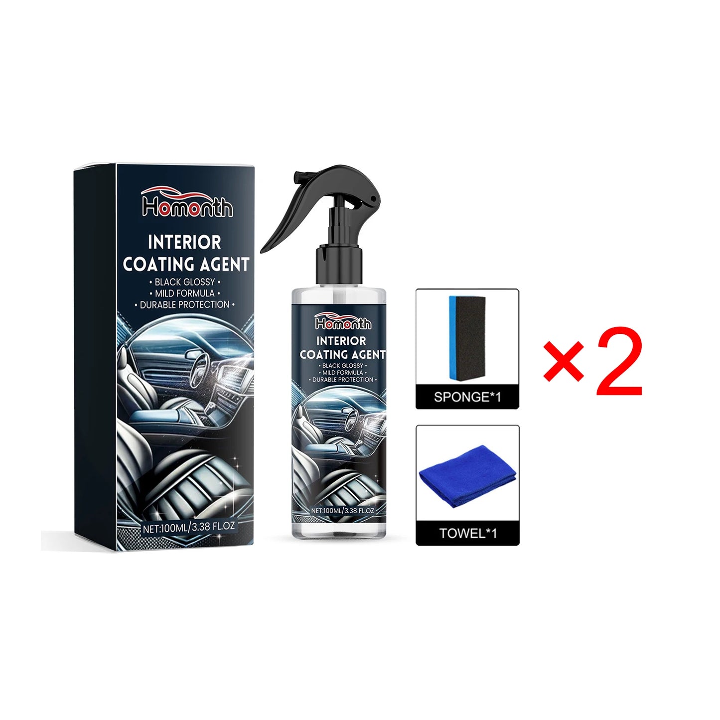 Car Interior Cleaner Removes Oil Dust From The Surface Instrument Panel Seat Leather Multi-Purpose Refurbishment Cleaning Agent