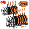 2-Pack Expandable Pot Lid & Pan Organizer Rack