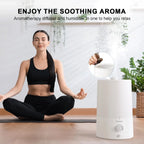 4L Top Fill Ultrasonic Cool Mist Humidifiers for Bedroom, with Oil Diffuser and Nightlight, for Baby Nursery & Plants