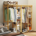 Open Wardrobe Clothes Coat Hanging Rack Heavy Duty Organizer Storage Shelf
