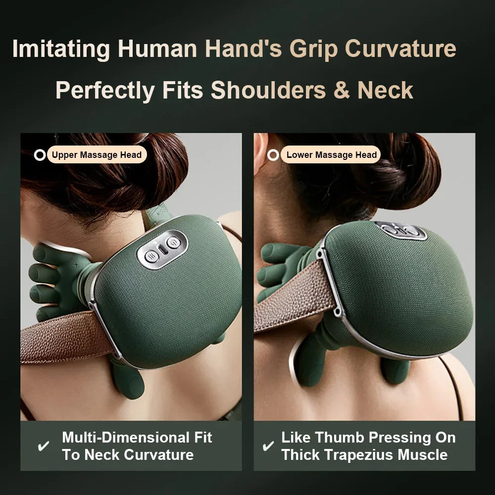 Shoulder and Neck Massager Multifunctional Home Cervical Massager Heating Kneading Massage Shawl