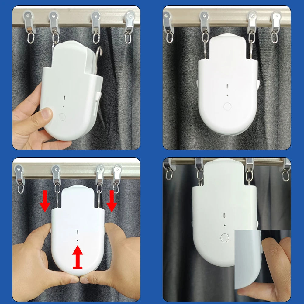 LifeLibero Tuya Smart Curtain Robot Bluetooth Curtain Motor Smart Life Fit to Electric Curtain Rail Track Rod I U Support Alexa