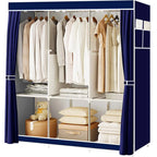 Closet Wardrobe Portable Organizer Storage Rack Clothes Shoe Clothing Shelf Dustproof Non-woven Fabric Quick and Easy to Assembl