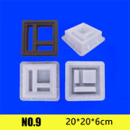 Cement Brick Mold Plastic Decorative Wall Window Mould Antique Garden Building Ornament Concrete Hollow Cement Brick Molding 1Pc