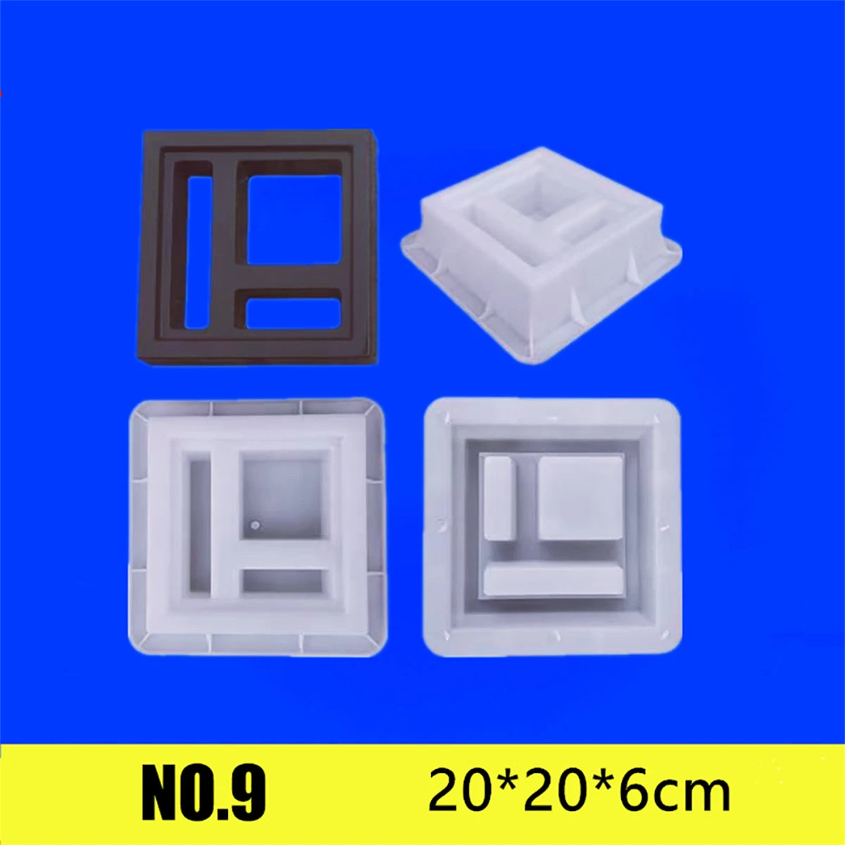 Cement Brick Mold Plastic Decorative Wall Window Mould Antique Garden Building Ornament Concrete Hollow Cement Brick Molding 1Pc