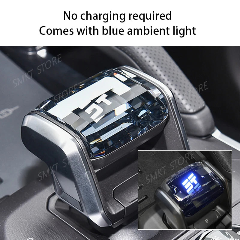 Original factory Crystal Gear Holder For Chery Jetour Traveller T2 2023 2024 Car Crystal Handle Gear Shift Knob With Blue light