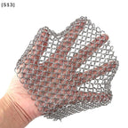 Kitchen Cleaning Ring Stainless Steel Cleaner Chainmail Scrubber Accessories Reusable Washing Net Cleaning Tool for Home[Q]Q@
