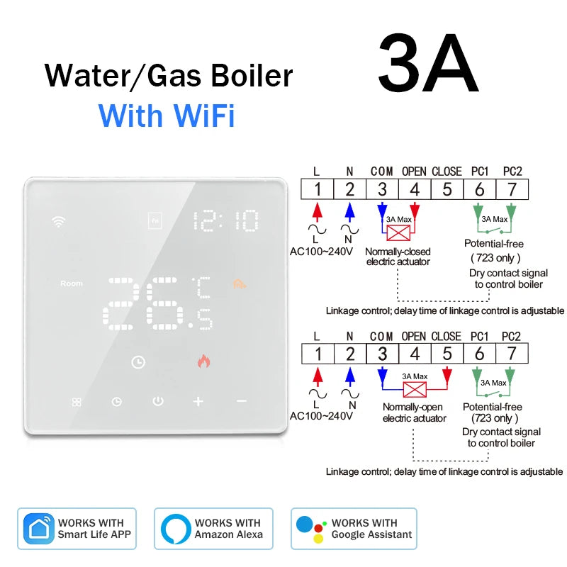 Tuya Wifi Thermostat Electric Heating Smart Room Thermostat Underfloor Heating Wifi Connected Thermostat 220V  Goolge Home Alexa