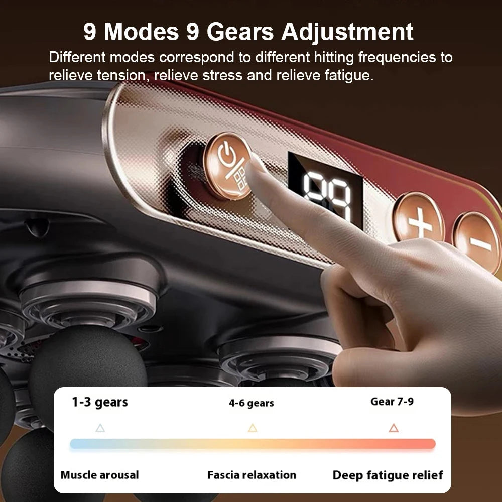 Professional 6-Head Fascia Massage Gun