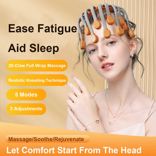 20-Claw Electric Octopus Head Massager